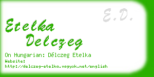 etelka delczeg business card