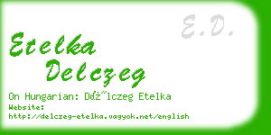 etelka delczeg business card